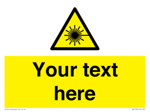 Custom Laser Hazard Sign